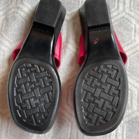 Talbots Red Leather Slide Sandals - Size 8.5 - Picture 5 of 13